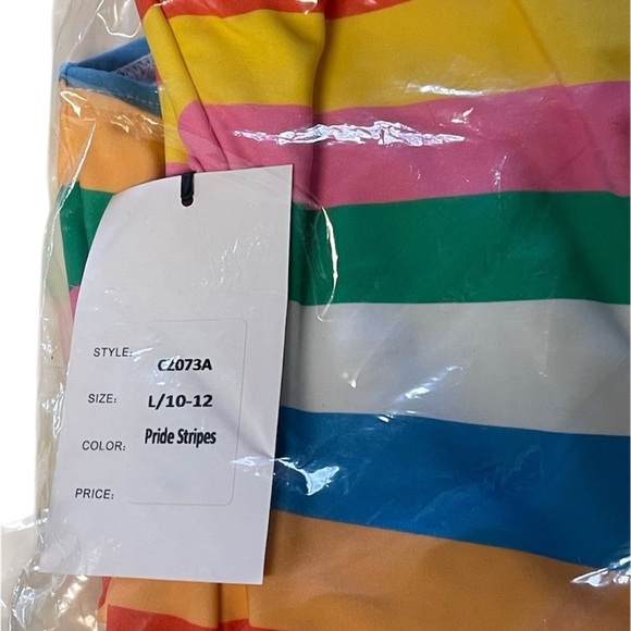 NWT Unique Vintage pride stripes one piece bathing suit - Picture 4 of 4